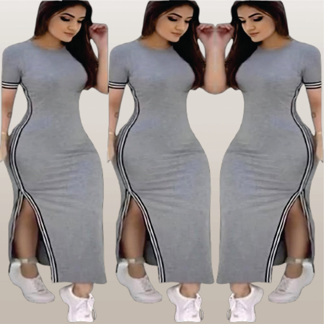 Vestido fashion gris deportivo